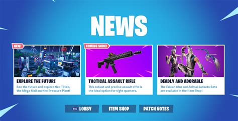 patch notes fortnite